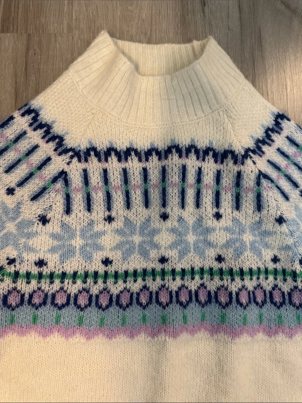 Cream Fair Isle Yoke Sweater - Women